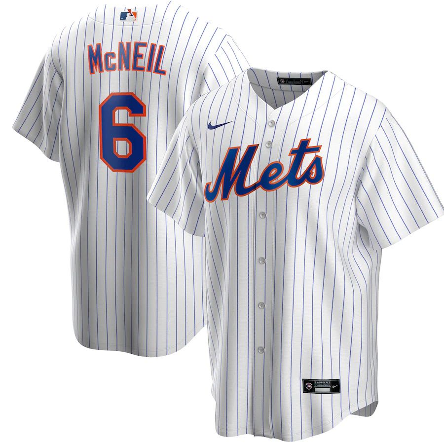 Mens New York Mets #6 Jeff McNeil Nike White Home Replica Player Name MLB Jerseys